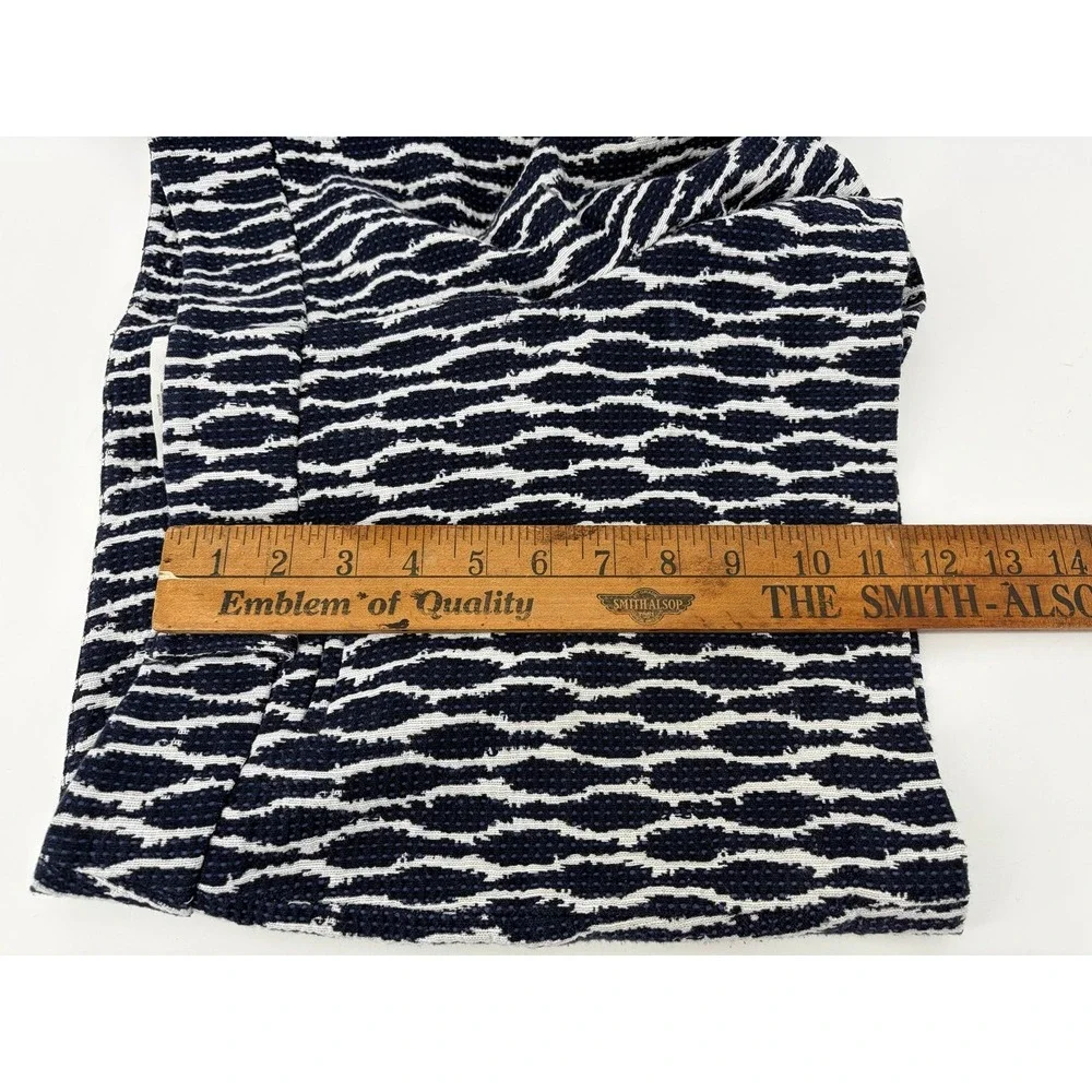 Ann Taylor LOFT Navy/White Ikat Shorts Textured Cotton Blend, Sz 6, Pre-Own